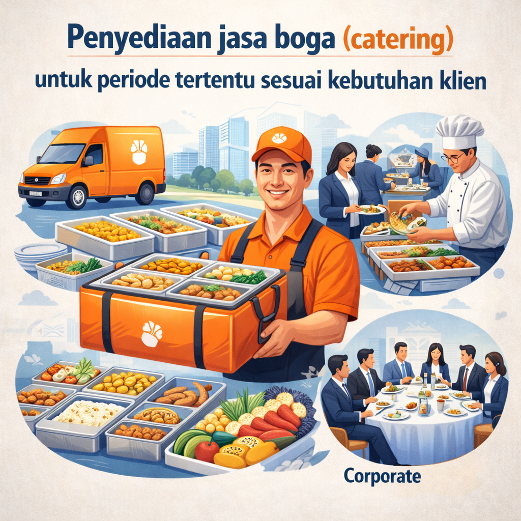Penyediaan jasa boga (catering) untuk periode tertentu sesuai kebutuhan klien.