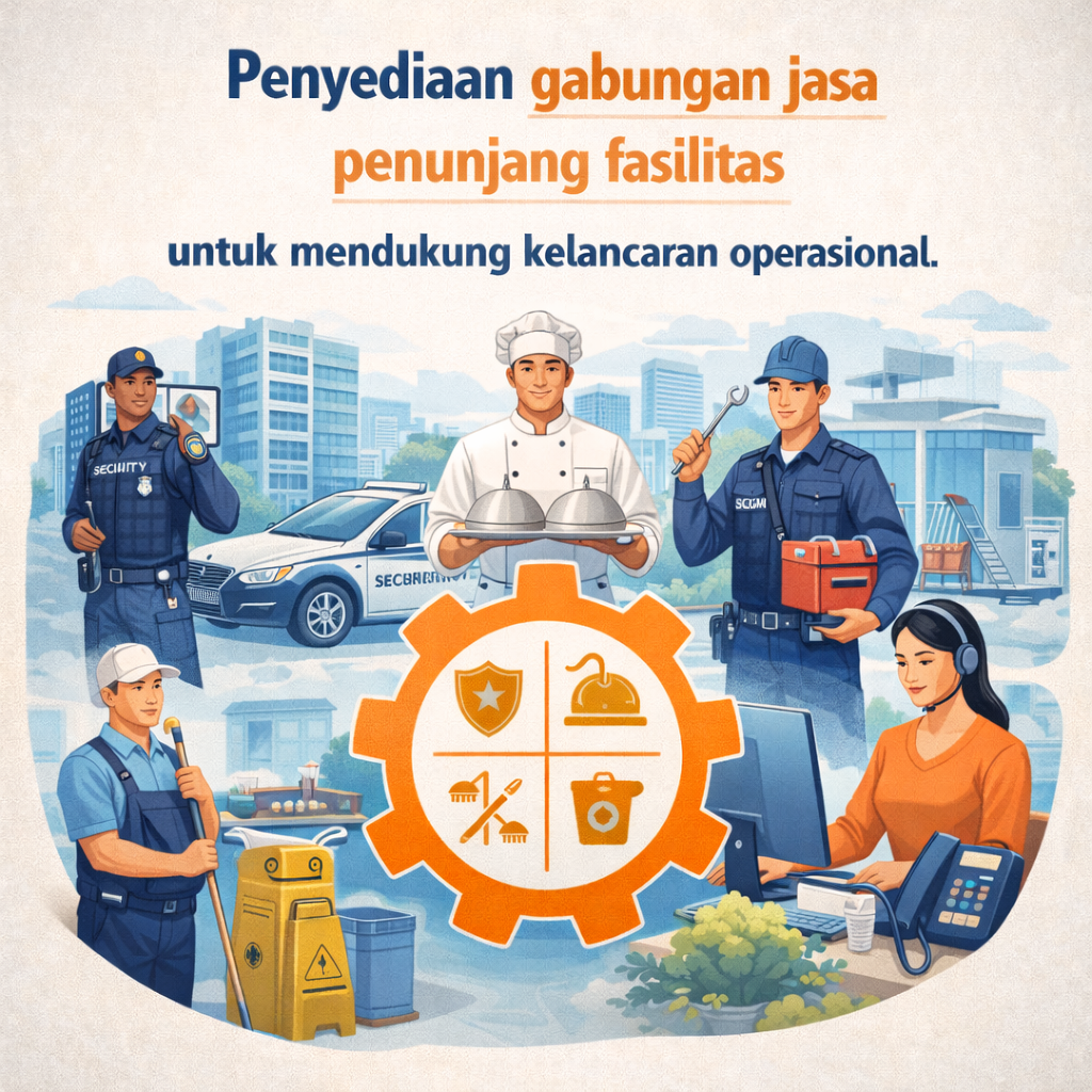 Penyediaan gabungan jasa penunjang fasilitas untuk mendukung kelancaran operasional.